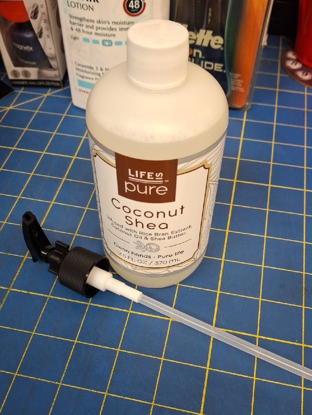 Life is Pure Coconut Shea Lotion Bottle w Pump Attachment 370ml New & Sealed